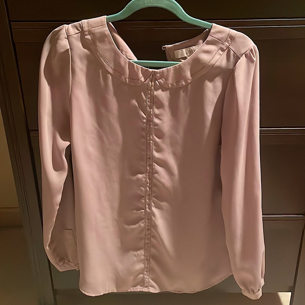 LOFT scalloped neck blouse